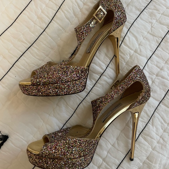 Jimmy Choo Tribe Glitter Stiletto 41 - Picture 4 of 6